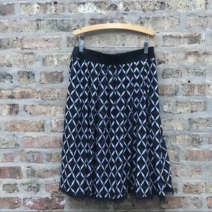 LChic Black and White Midi Work Skirt!